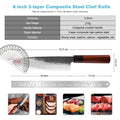 Couteau de chef en acier composite 20,3 cm – bois octogonal