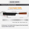 Couteau Nakiri 17,8 cm – palissandre octogonal et mitre en acier