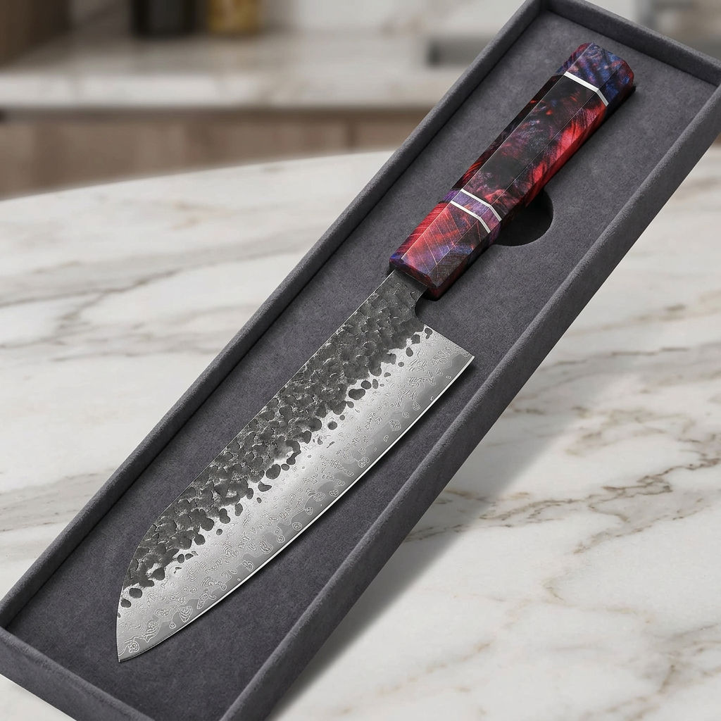 Couteau Santoku damas 67 couches