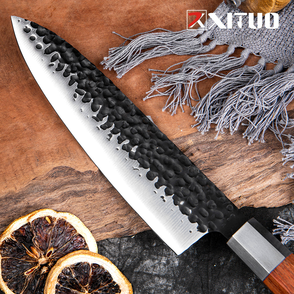 Couteau de chef 20,3 cm – palissandre octogonal et mitre en acier