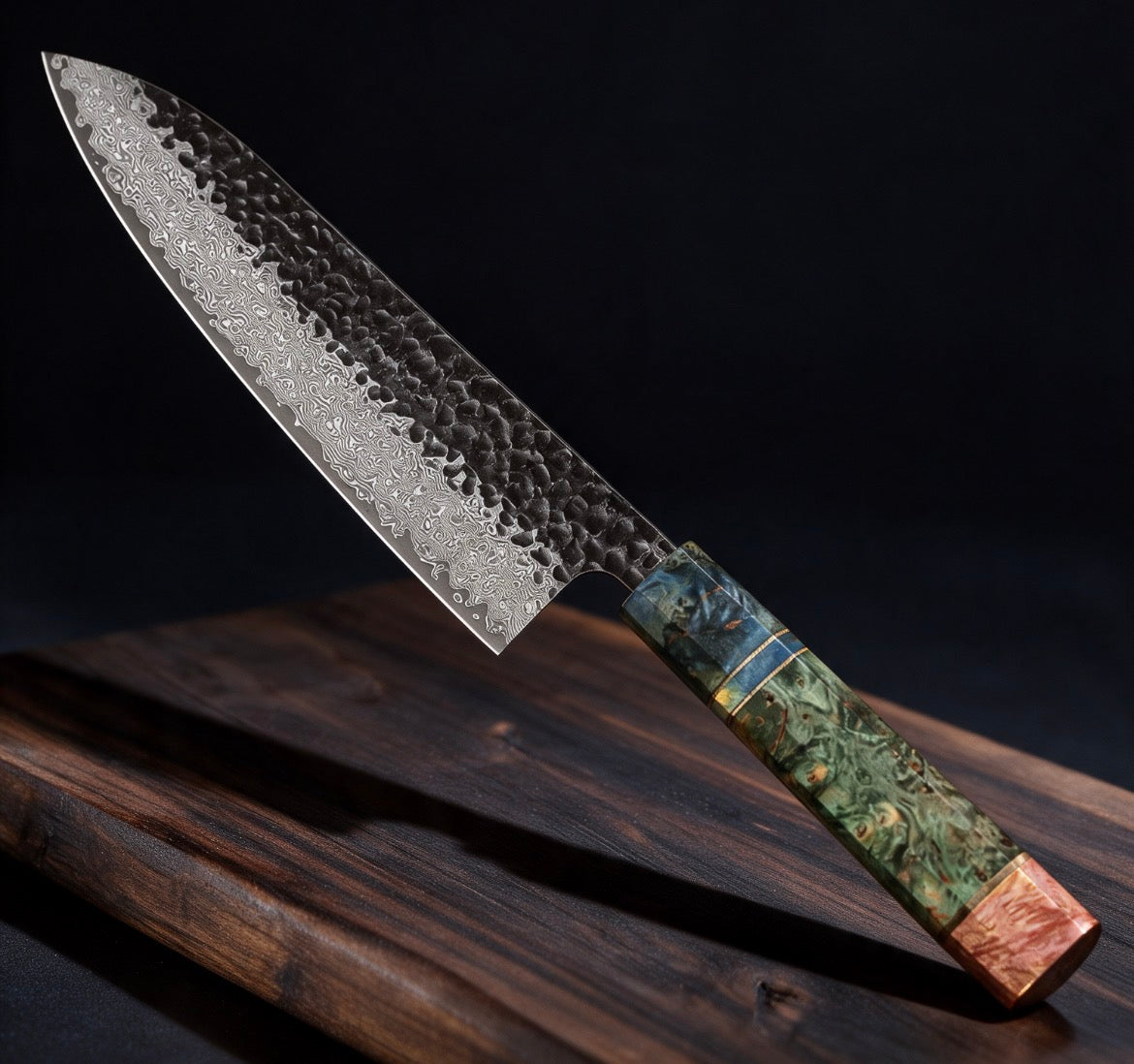 Couteau de chef Gyuto Tradition 20 cm - Acier damas