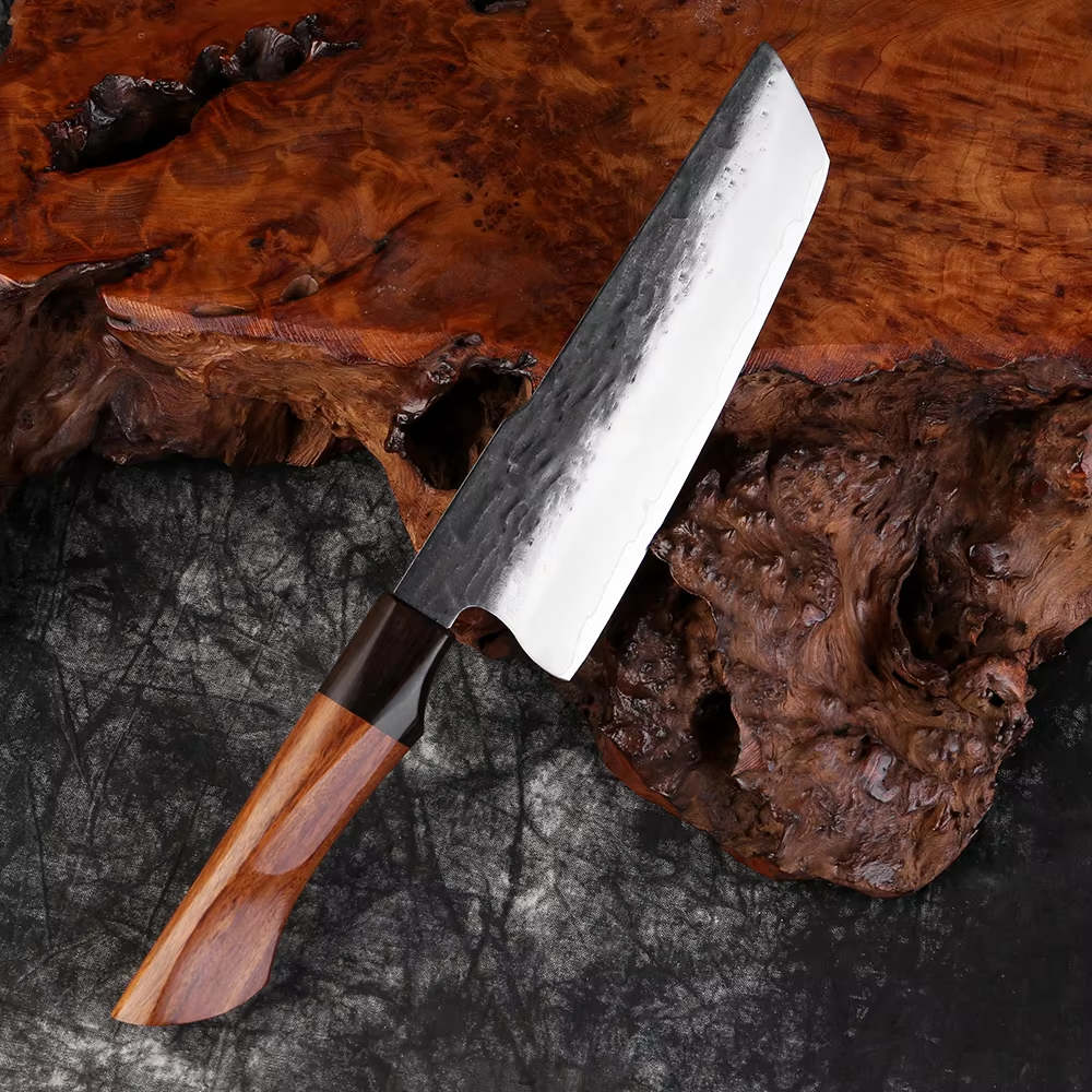 Couteau Nakiri en acier composite 17,8 cm – ébène et buis
