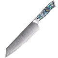 1 Kiritsuke – Couteaux damas de style japonais – Nacre d’ormeau – À l’unité ou en ensemble – fond blanc