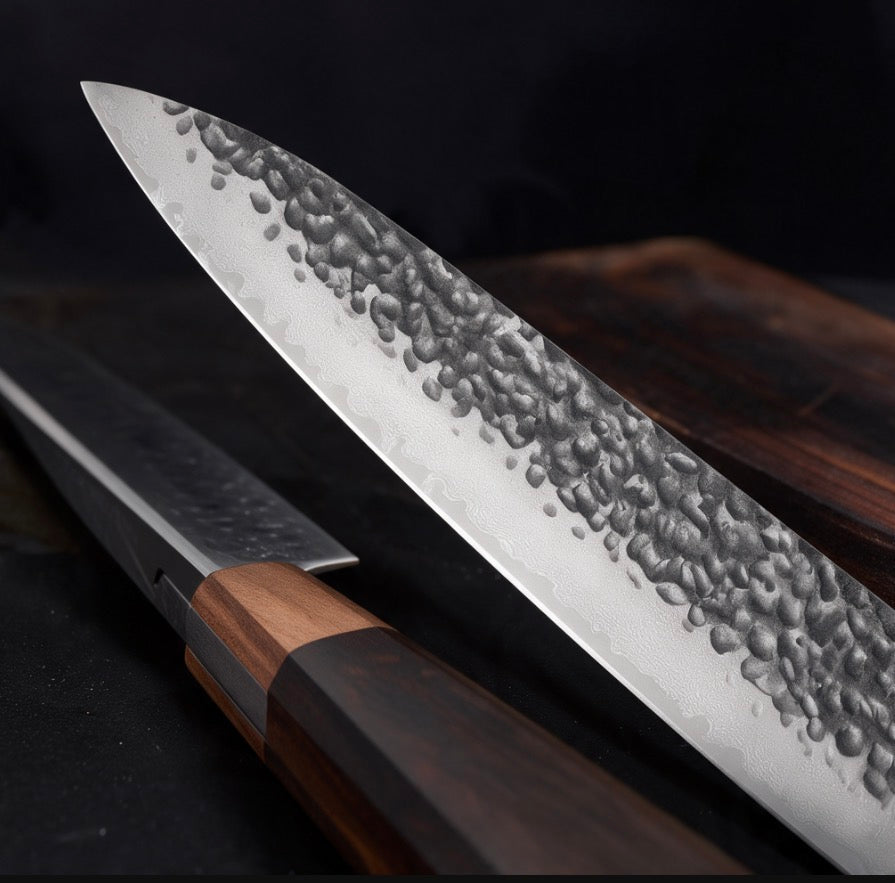 Couteau de chef Gyuto martelé Kurouchi 20 cm