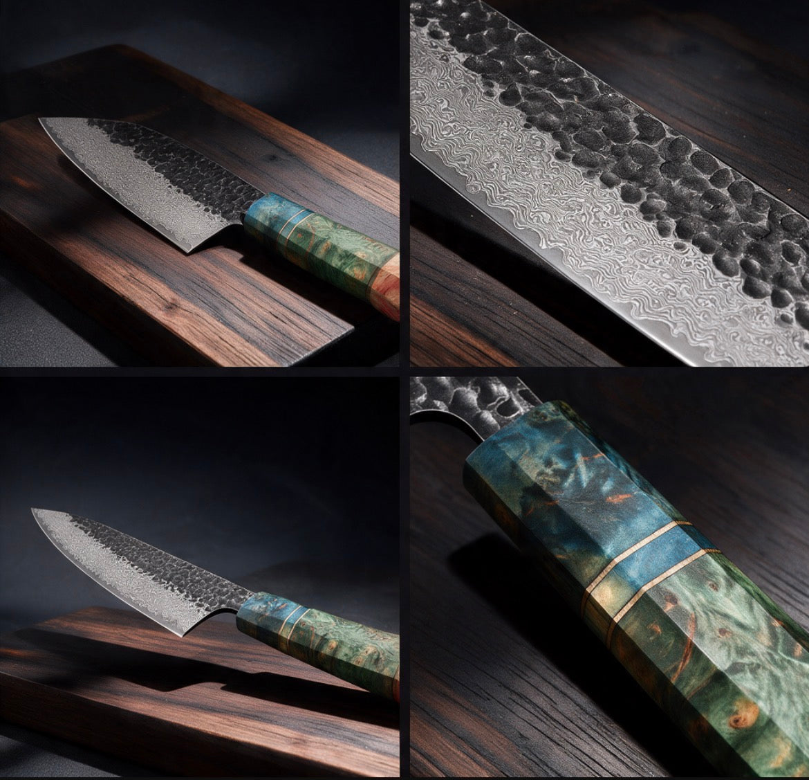 Couteau de chef Gyuto Tradition 20 cm - Acier damas
