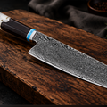Couteau Nakiri Japonais Damas VG10 67 Couches 18 cm – Manche Octogonal Résine & Bois Stabilisé