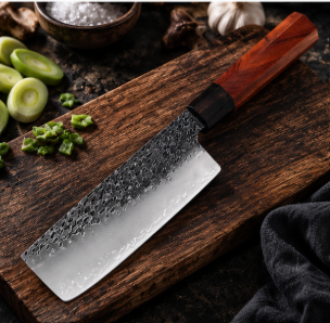 Couteau Nakiri Japonais Acier Composite 3 Couches 18 cm – Manche Bois Octogonal