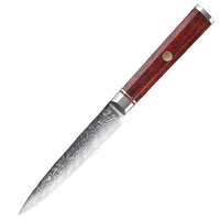 1 couteau utilitaire – Couteaux damas de style japonais – Palissandre – À l’unité ou en ensemble – fond blanc