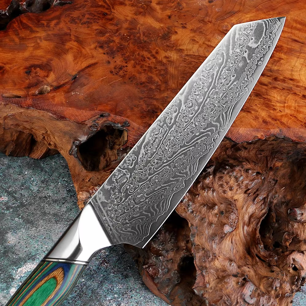 Couteau Kiritsuke damas 20,3 cm – bois multicolore