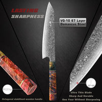 Couteau Kiritsuke damas