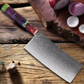 Couperet de cuisine damas 17,8 cm – bois stabilisé