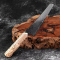 Couteau utilitaire damas – bois tressé