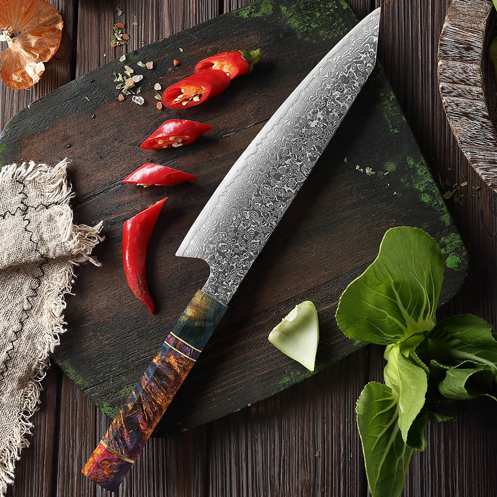 Couteau Kiritsuke damas