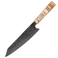 Couteau Kiritsuke damas – bois tressé