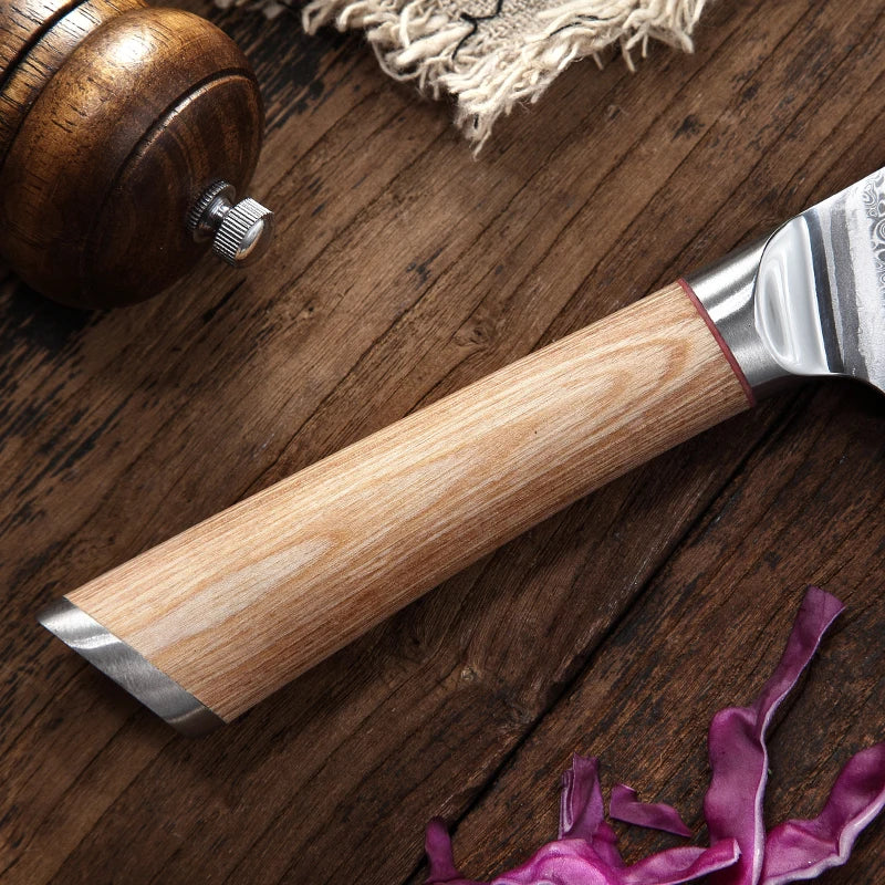 Couteau de chef Gyuto artisanal damas VG10 20 cm - 67 couches