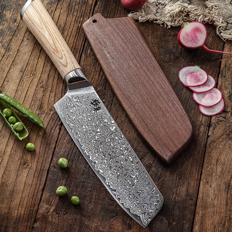 Couteau de chef Gyuto artisanal damas VG10 20 cm - 67 couches