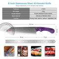 Couteau Kiritsuke damas – bois stabilisé violet