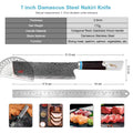 Couteau Nakiri damas 17,8 cm – résine et bois stabilisé octogonal