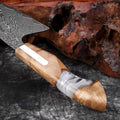 Couteau de chef damas 20,3 cm – résine et bois