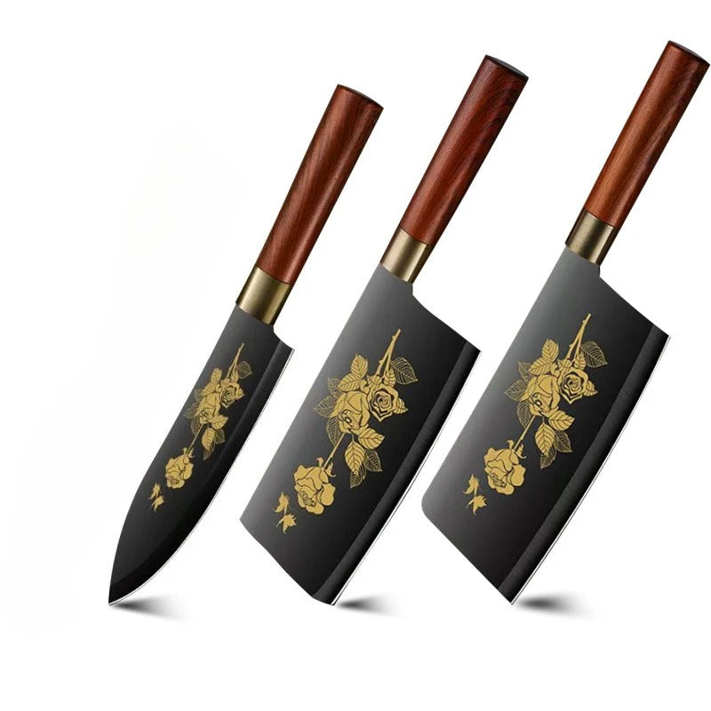 Hachoir de cuisine traditionnel plaqué titane doré