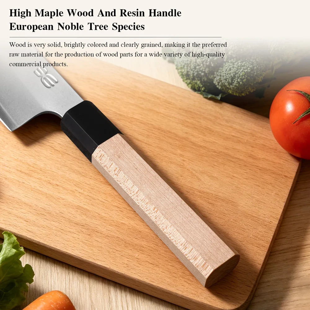 Ensemble de couteaux japonais composite 3 couches - Chef, Nakiri et Santoku (1 à 5 pièces)