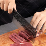 Couteau Santoku martelé Kurouchi - Acier inoxydable haute teneur en carbone