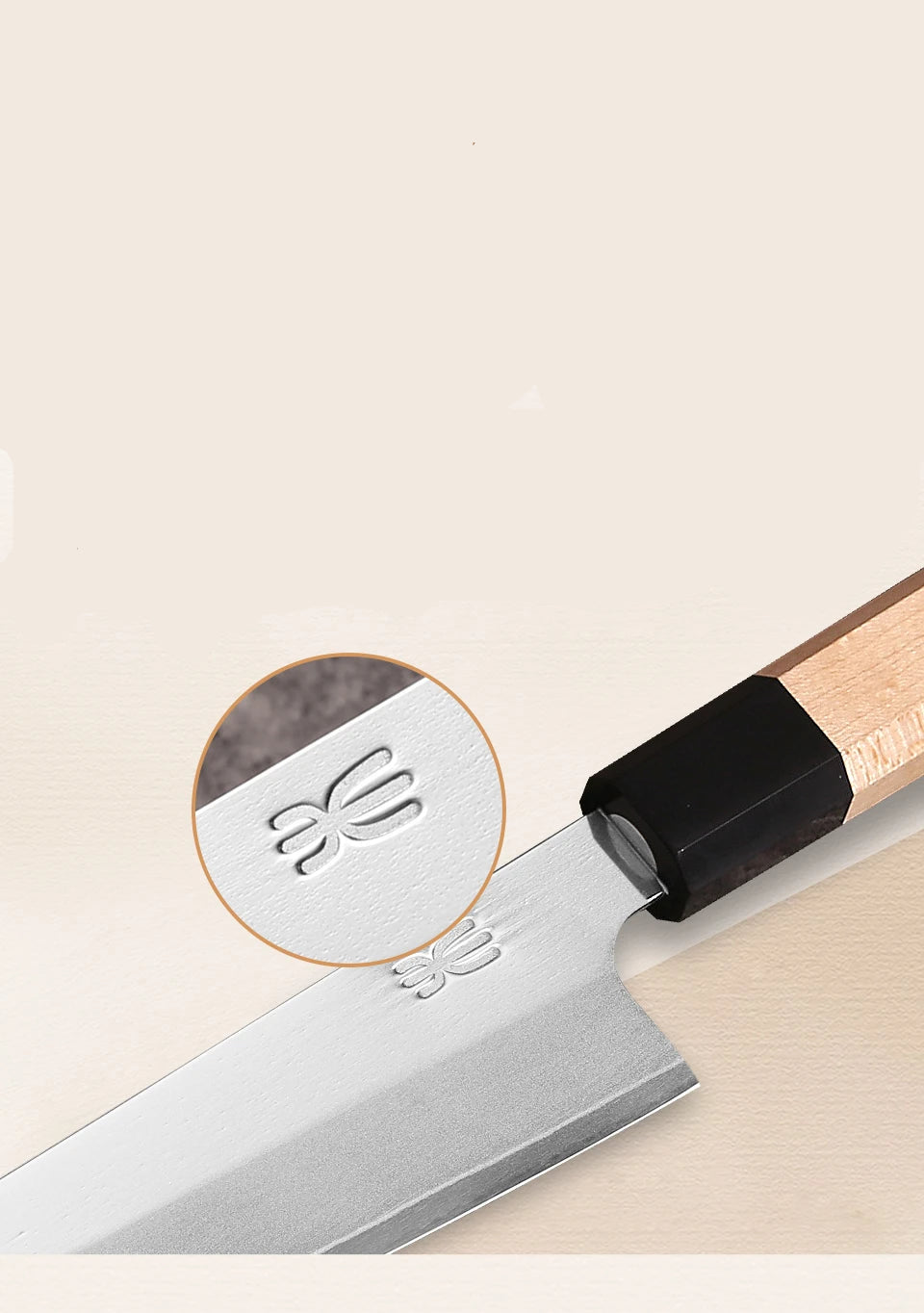 Couteau Santoku composite 3 couches