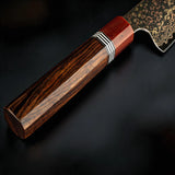 Couteau Kiritsuke damas cuivre arc-en-ciel XITUO