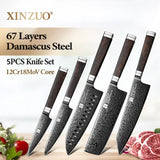 Couteau Bunka damas 67 couches XINZUO - Manche en ébène