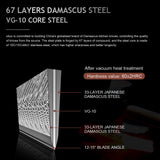 Coffret prestige damas XITUO - Lames damassées et manches en résine (1 à 8 pièces)