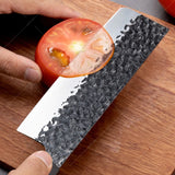 Couteau Santoku martelé Kurouchi - Acier inoxydable haute teneur en carbone
