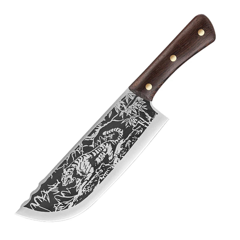 Ensemble de couteaux de boucher et de chef forgés en acier carbone