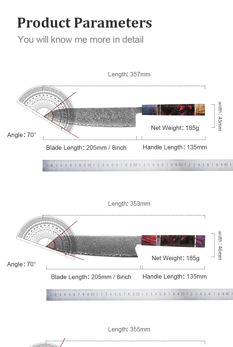 Couteau de chef Gyuto Maître Forgeron - VG10 damas