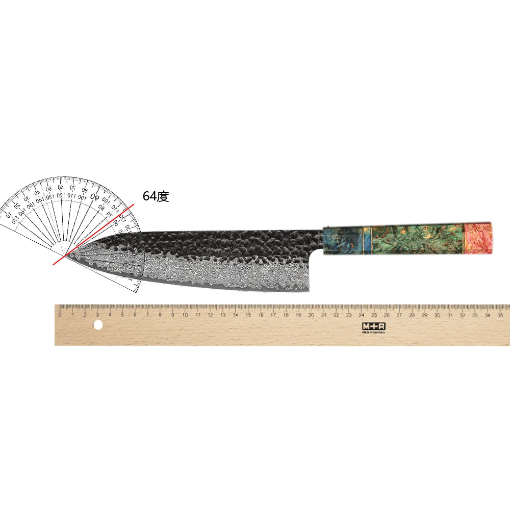 Couteau de chef Gyuto Tradition 20 cm - Acier damas forgé