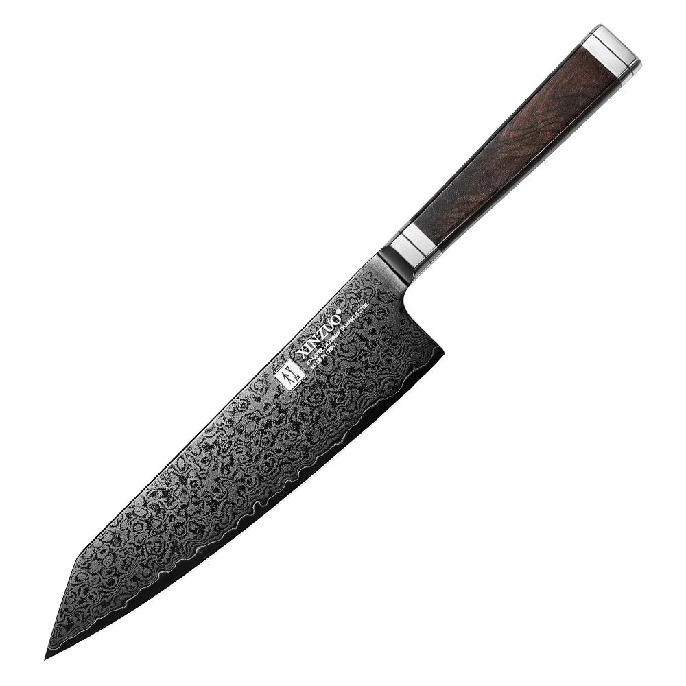 Couteau Bunka damas 67 couches XINZUO - Manche en ébène