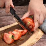 Couteau Santoku martelé Kurouchi - Acier inoxydable haute teneur en carbone