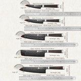 Couteau Bunka damas 67 couches XINZUO - Manche en ébène