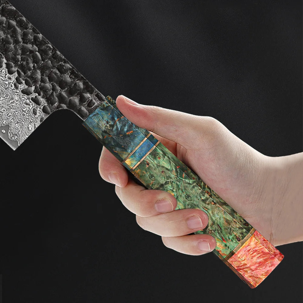 Couteau de chef Gyuto Tradition 20 cm - Acier damas forgé