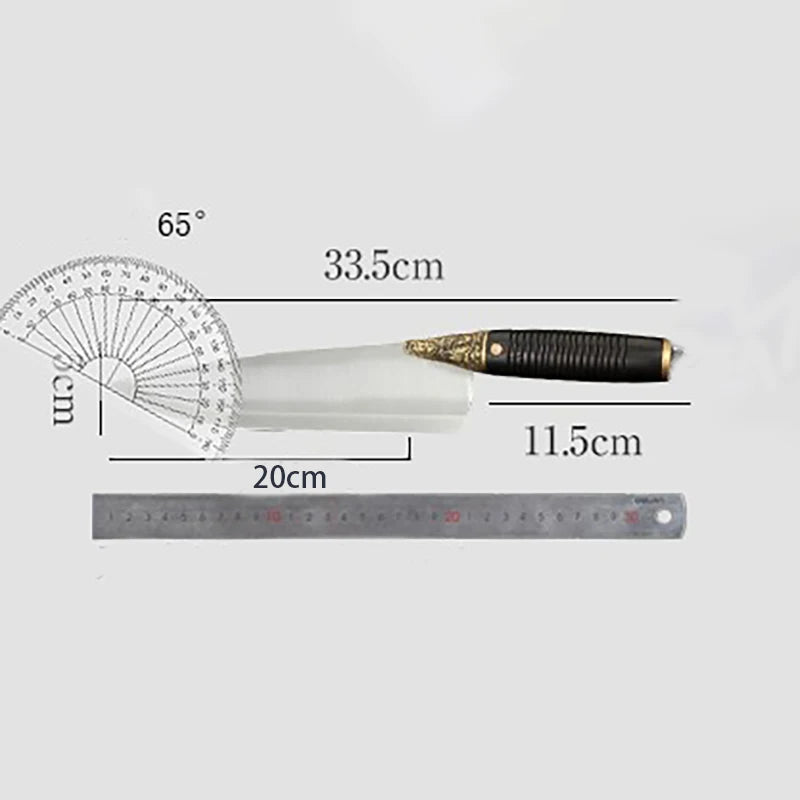 Couteau de chef traditionnel Longquan 20 cm en acier 7Cr17MoV