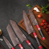 Couteau Kiritsuke Cuivre Damas 20 cm - 37 couches et ébène