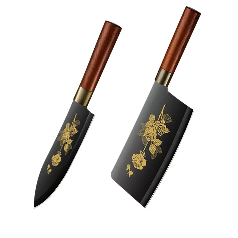 Hachoir de cuisine traditionnel plaqué titane doré