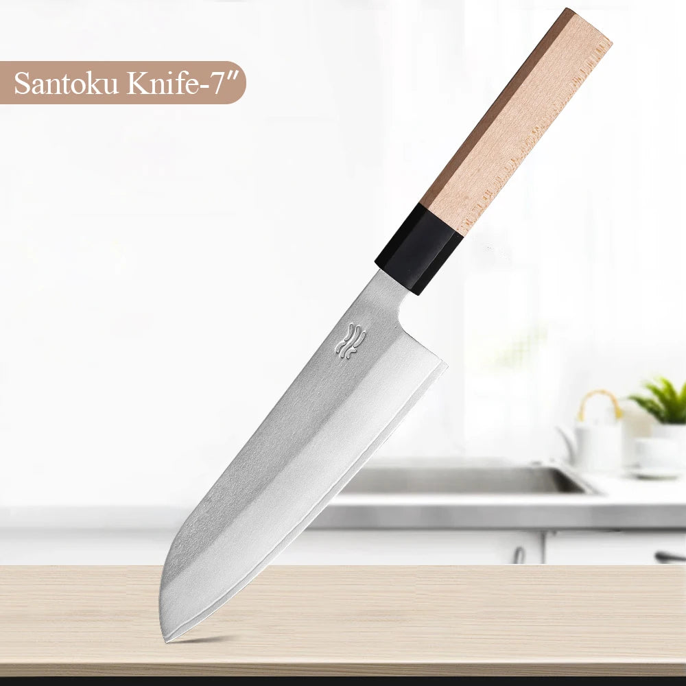 Ensemble de couteaux japonais composite 3 couches - Chef, Nakiri et Santoku (1 à 5 pièces)