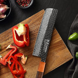 Couteau Nakiri 18 cm - Acier damas 67 couches pour légumes