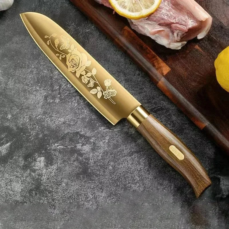 Ensemble de couteaux de cuisine finition titane noir