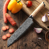 Couteau Kiritsuke artisanal damas VG10 20 cm - 67 couches