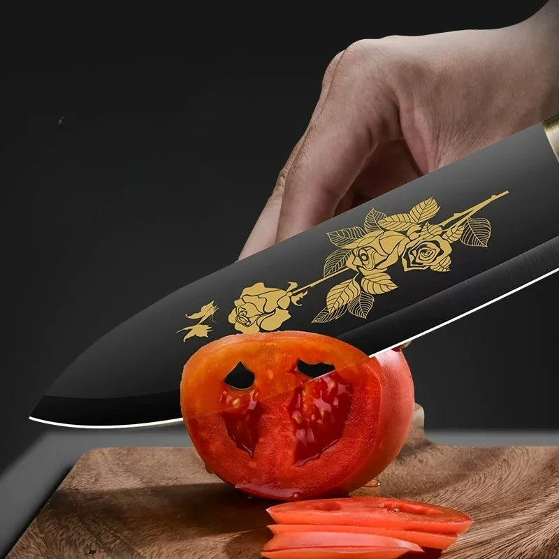 Hachoir de cuisine traditionnel plaqué titane doré