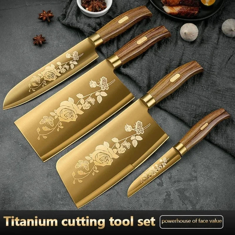 Ensemble de couteaux de cuisine finition titane noir