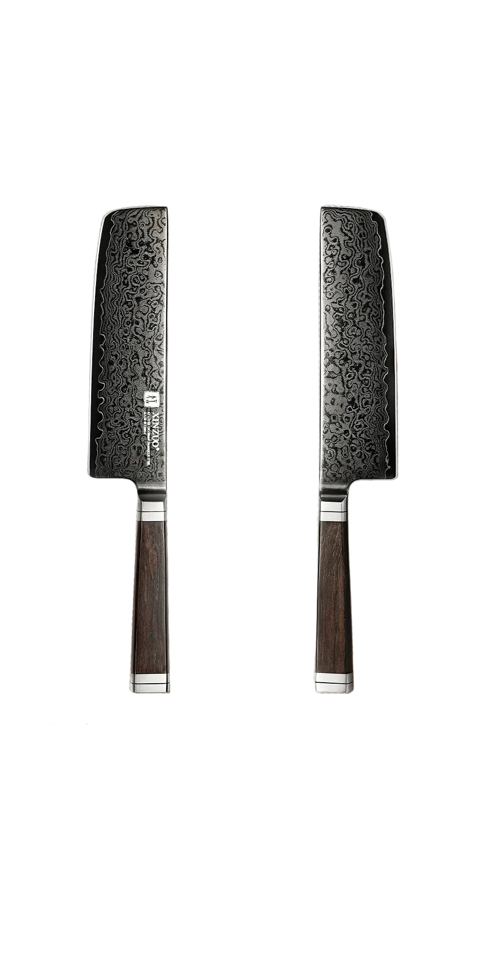 Couteau Nakiri damas 67 couches - Manche en ébène