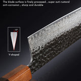 Couteau Nakiri 18 cm - Acier damas 67 couches pour légumes