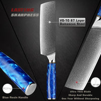 Couteau Nakiri damas 17,8 cm